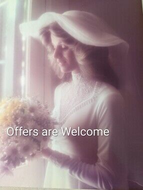 VTG Wedding Gown & Floppy Hat w Veil